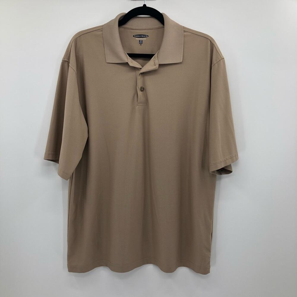 Pebble Beach Performance Polo - Tan - Large